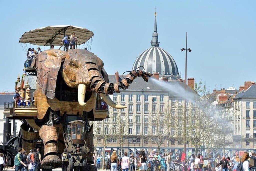 Grande Chambre Independante, Charme, Calme Sur Jardin, Nantes Centre, Acces Prive Par Escalier De L'Immeuble, Sdb & Wc Prives, 10 Minutes Gare Et Palais Des Congres Zewnętrze zdjęcie